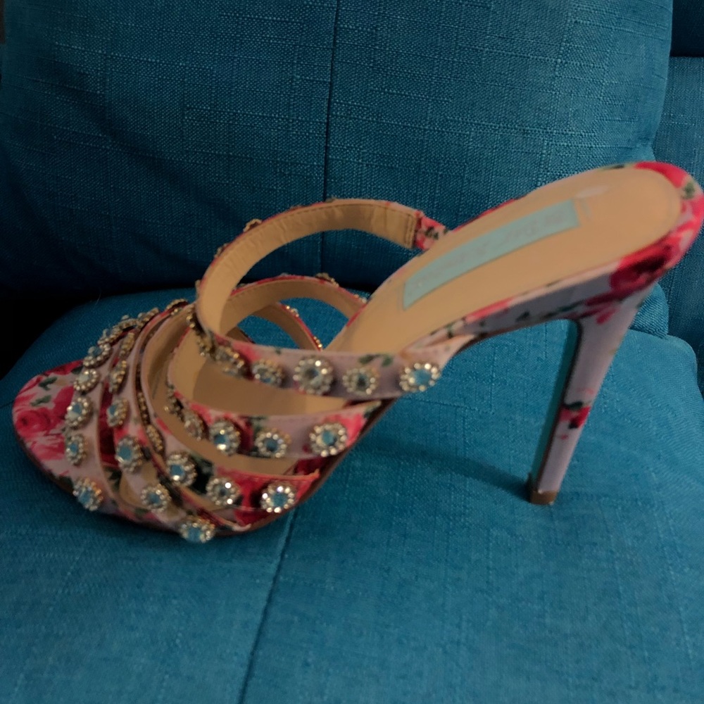Betsy Johnson heels new crystal